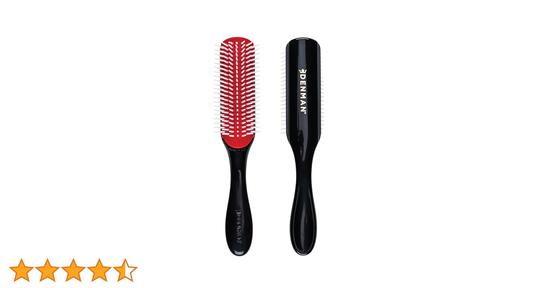 Amazon.co.jp: Denman Curly Hair Brush D3 (Black & Red) 7 Row